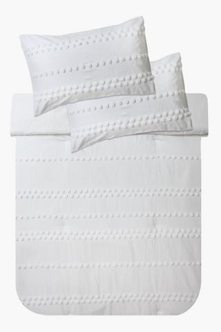 Soft Touch Clipped Tufted Jacquard Dobby Duvet Cover Set