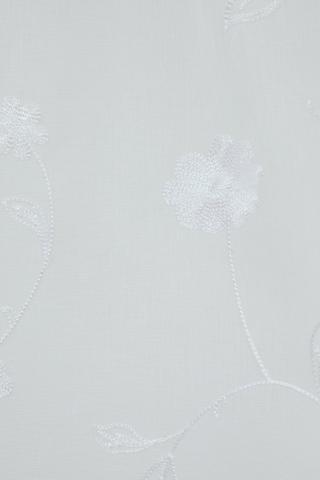Lilly Floral Sheer Textured Taped Curtain, 218x230cm