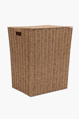 Plastic Weave Laundry Basket, L44xw35xh55cm