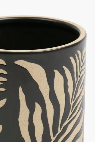 Leaf Embossed Planter, 17x17cm