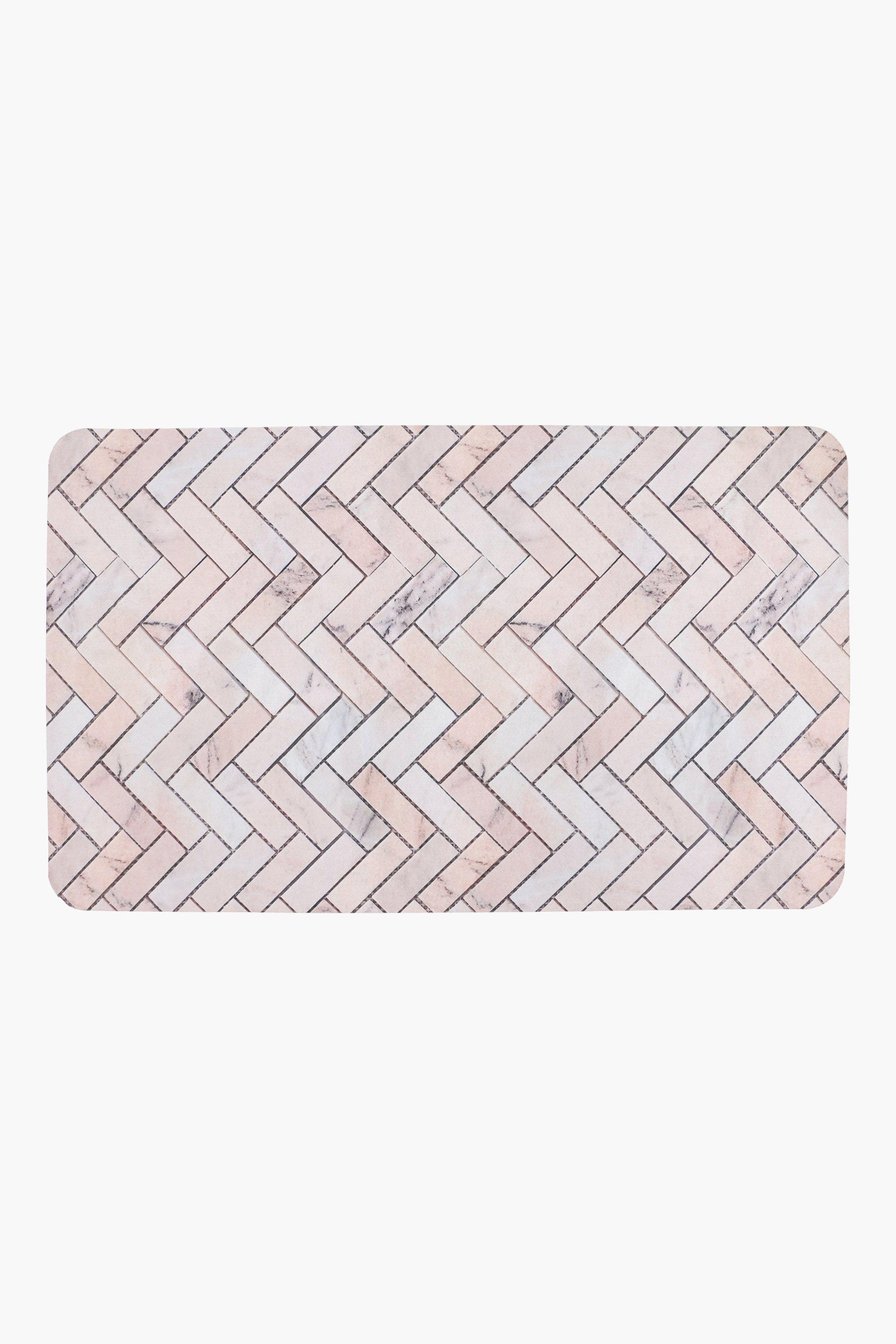 Printed Herringbone Kitchen Mat, 43x73cm
