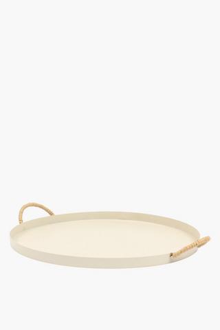 Rope Round Decor Tray, 35x41cm