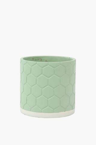 Honeycomb Ceramic Planter, 18cm