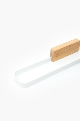 Wooden Adhesive Bathroom Towel Rail