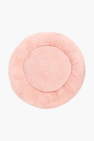 Faux Fur Longpile Shaggy Round Pet Bed, 40cm
