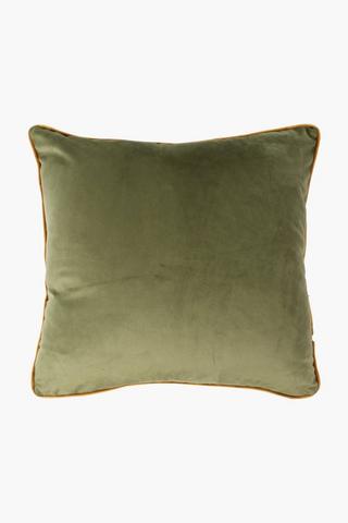 Velvet Piped Scatter Cushion, 50x50cm