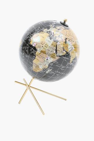 Tripod Standing Globe, 14x22cm