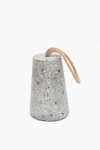 Cement Terrazzo And Rope Handle Doorstop