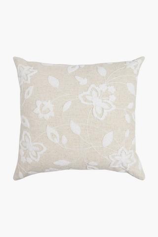 Polylinen Tufted Floral Scatter Cover Only, 60x60cm