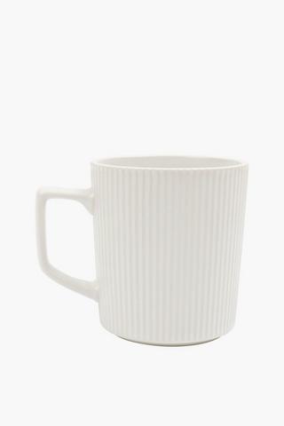 Ribbed Stoneware Mug