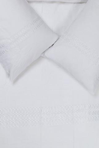 Premium Cotton 132 Thread Count Embroidered Selby Duvet Cover Sett