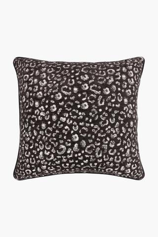 Premium Textured Jacquard Leopard Scatter Cushion Cover, 60x60cm