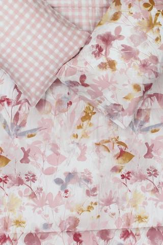 Soft Touch Gytha Floral And Check Reversible Comforter Set