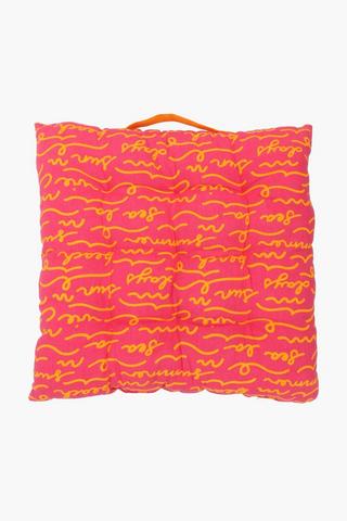 Printed Sealavie Chair Pad, 40x40cm