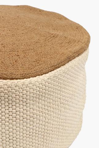 Round Jute Pouffe