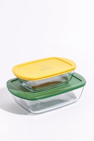 Set Of 2 Pyrex Glass Roasters