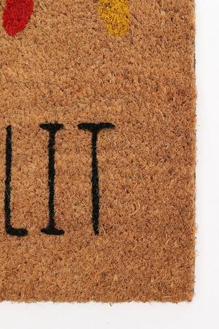 Christmas Coir Get Lit Door Mat, 40x60cm