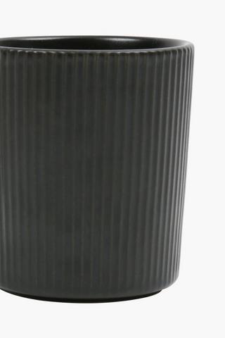 Ribbed Stoneware Mug