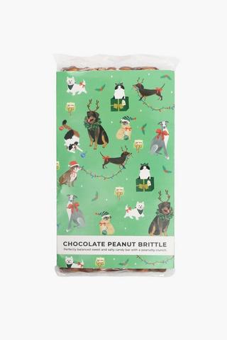 Festive Chocolate Peanut Brittle Slab, 200g