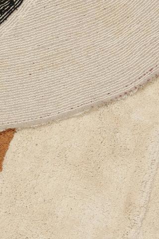 Shaggy Burnaby Block Oval Rug, 120cm