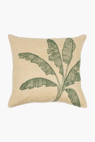 Printed Patio Embroidered Palm Scatter Cushion, 60x60cm