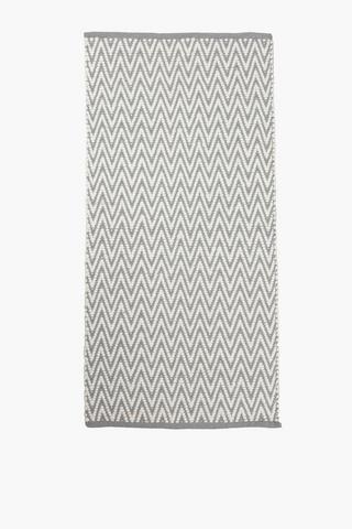 Glen Bay Polycotton Jacquard Geometric Runner, 70x140cm