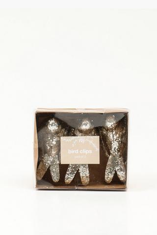 3 Pack Glitter Bird Clips