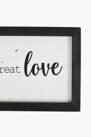 Great Things Love Sign, 34x12cm