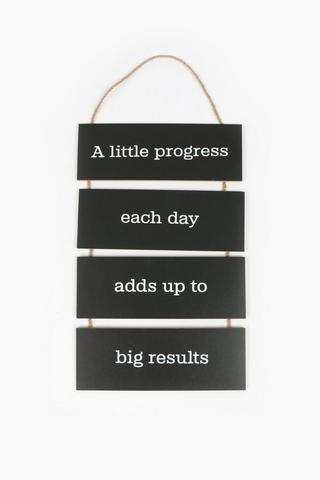 Big Results Hanging Sign, 25x53cm