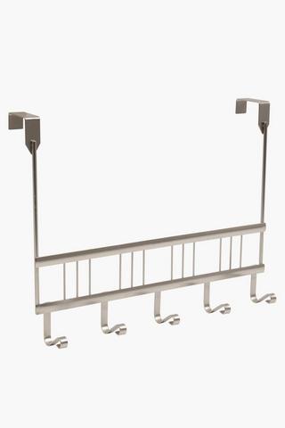 Brushed Metal Over The Door Hook