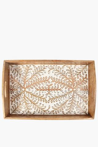 Carved Mangowood Tray, Large
