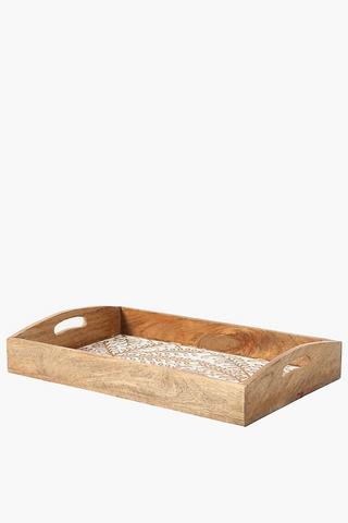 Carved Mangowood Tray, Large
