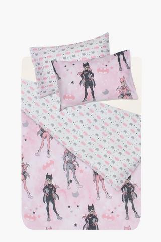 Polycotton Batgirl Reversible Duvet Cover Set