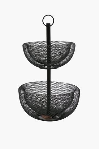 2 Tier Mesh Fruit Bowl