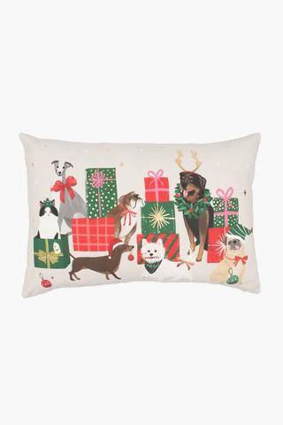 Christmas Printed Besties Scatter Cushion, 40x60cm