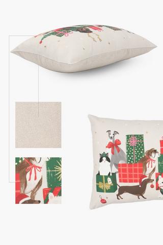 Christmas Printed Besties Scatter Cushion, 40x60cm