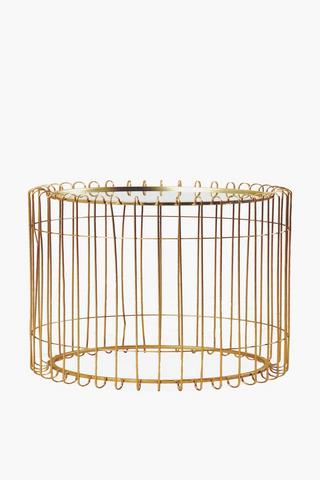 Metal Wire Drum Coffee Table