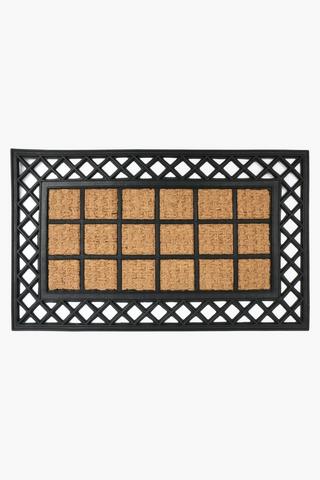 Coir And Rubber Brick Door Mat, 45x75cm