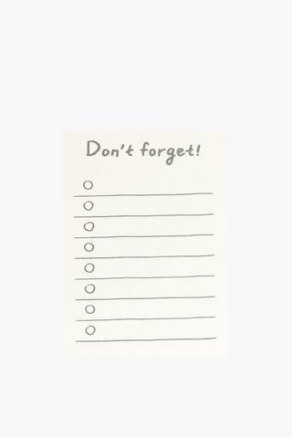 Don't Forget List