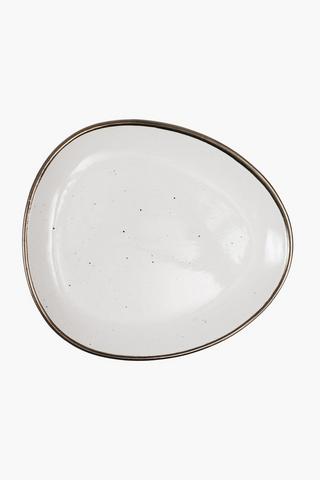 Stoneware Oval Dinner Plate