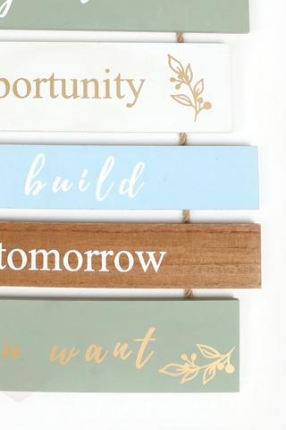 Opportunity Slatted Sign, 30x51cm