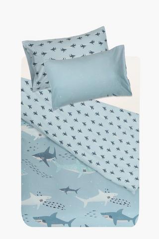 Soft Touch Terel Sharks Reversible Duvet Cover Set