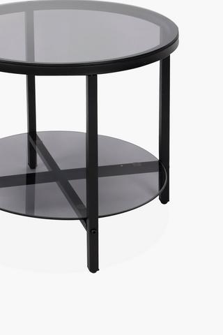 Smokey Glass Side Table
