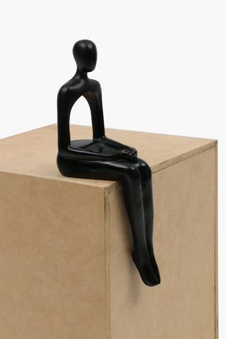 Contemplative Figure Statue, 9x23cm