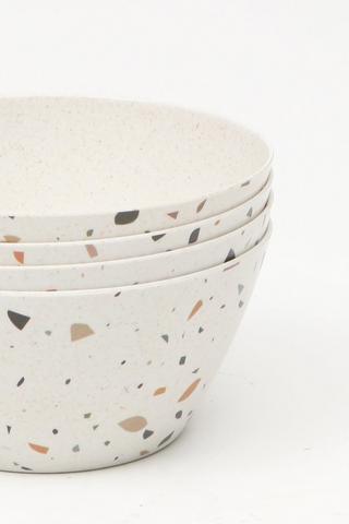 4 Pack Bamboo Terrazzo Bowls