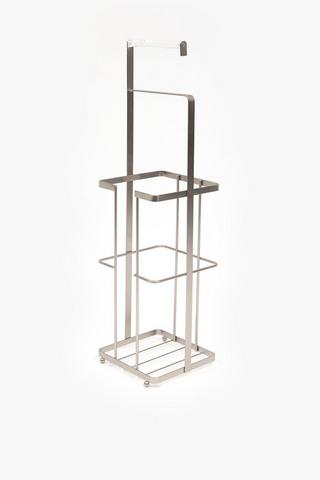 Brushed Metal Toilet Roll Holder