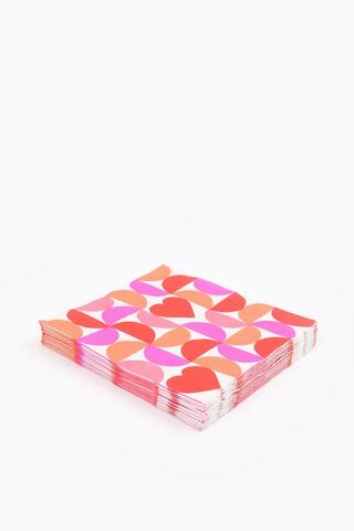 20 Pack Valentines Serviette