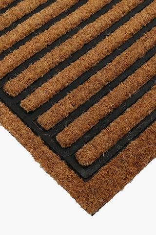Coir And Rubber Stripe Door Mat, 45x75cm