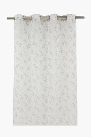 Sheer Printed Vine Leaf Eyelet Curtain, 140x225cm