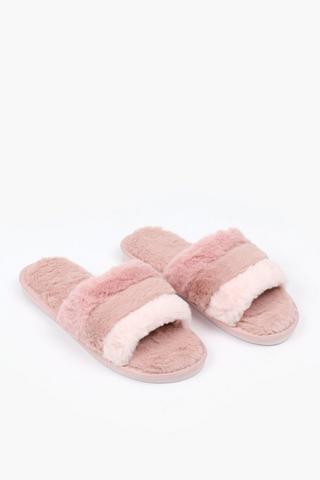 Faux Fur Slippers Ombre 5-6